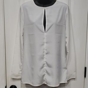 Venus Fitted Key Hole Blouse with Slit Sides